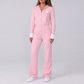 Women's Wholesale Activewear Hooded Zip Color-Block Wide-Leg Jumpsuit