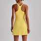 Wholesale Naked-Feel Anti-Exposure Sports Tennis Dress with Built-In Bra – Quick-Dry Active Dress