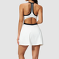 Wholesale Women's Open-Back Yoga Dress – Seam-Detail Naked-Feel Sports Fitness Dress