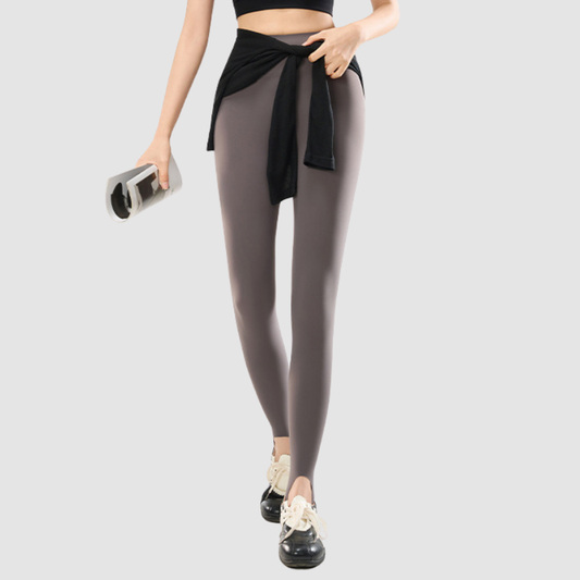 Wholesale Women's High-Waist Stirrup Shark Skin Leggings – Tummy Control Slimming Yoga Pants