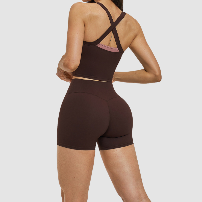 Wholesale Solid Color Tank Top + Quick-Drying Shorts Tennis Set