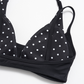 Wholesale Women's Polka Dot & Stripe Yoga Set Halter Neck Sports Bra & Shorts w/ Chest Pad