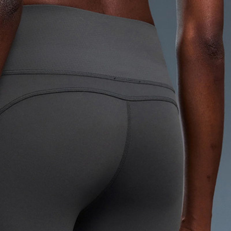 High-waisted flared slit pants