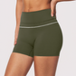 Wholesale Women's Brushed Yoga Shorts – Colorblock Tummy Control Butt Lift