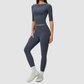 Wholesale Women’s Mid-Sleeve Top & High-Waist Leggings Yoga Set