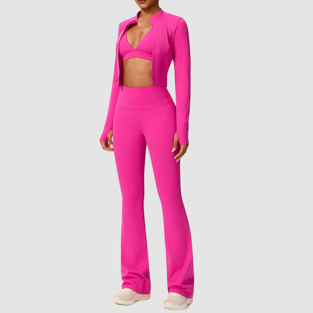 Wholesale Women's High-Stretch Breathable Yoga Three-Piece Set