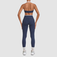 Wholesale Halter Neck Colorblock Yoga Set Sports Bra & Leggings – Naked Feel with Pocket