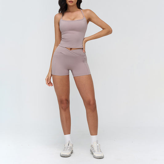 Wholesale Racerback tank top + high-waisted | Wonderxfans bulk activewear