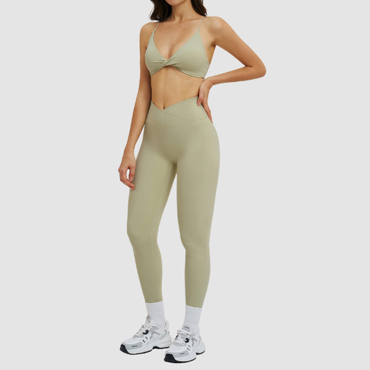 Wholesale sports bras + cross-waist leggings | Wonderxfans bulk activewear