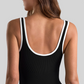 Women's V-neck seamless U-shaped back outdoor yoga jumpsuit