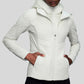 Faux two-piece hooded fleece-lined cotton jacket