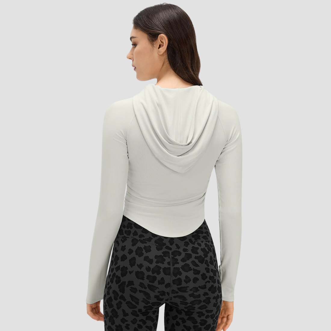 Wholesale Women's Long-Sleeve Hooded Sweatshirt Yoga Top
