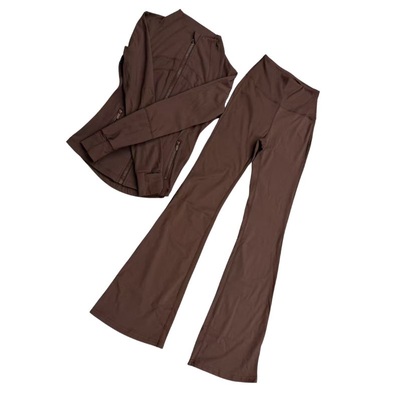 Sfremimento nudo in corsa con cerniera fitness con cerniera giacca sportiva gambe svasata