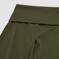 Wholesale Women's Brushed Yoga Set: Long-Sleeve Crop Top & Foldover Wide-Leg Pants