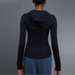 Women's yoga hooded cardigan long sleeve sports jacket