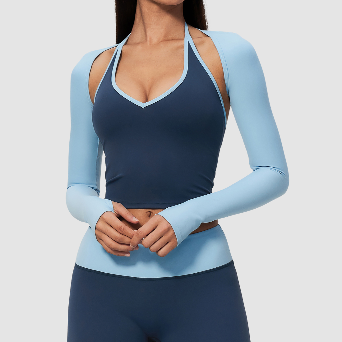 Wholesale Women’s Open-Back Yoga Shrug – Quick-Dry Long Sleeve
