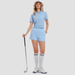 Wholesale New Casual Tennis Wear for Women Loose Breathable Lapel POLO Shirt Outdoor Training Golf Sports Set