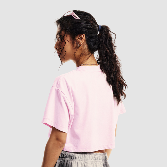 Wholesale Cropped Drop-Shoulder Tee – Cotton Sorona Blend Streetwear Top