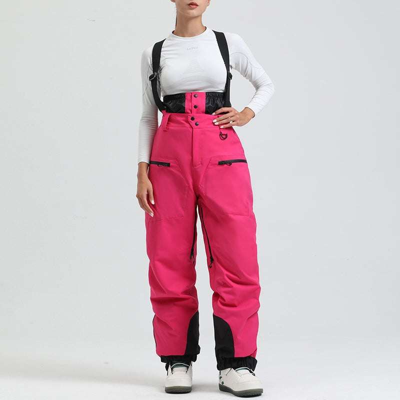 Women's Thickened Thermal Overalls Ski Pants