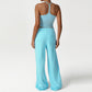 Thin Straps Crop Top + Loose Sports Pants 2-Piece Set