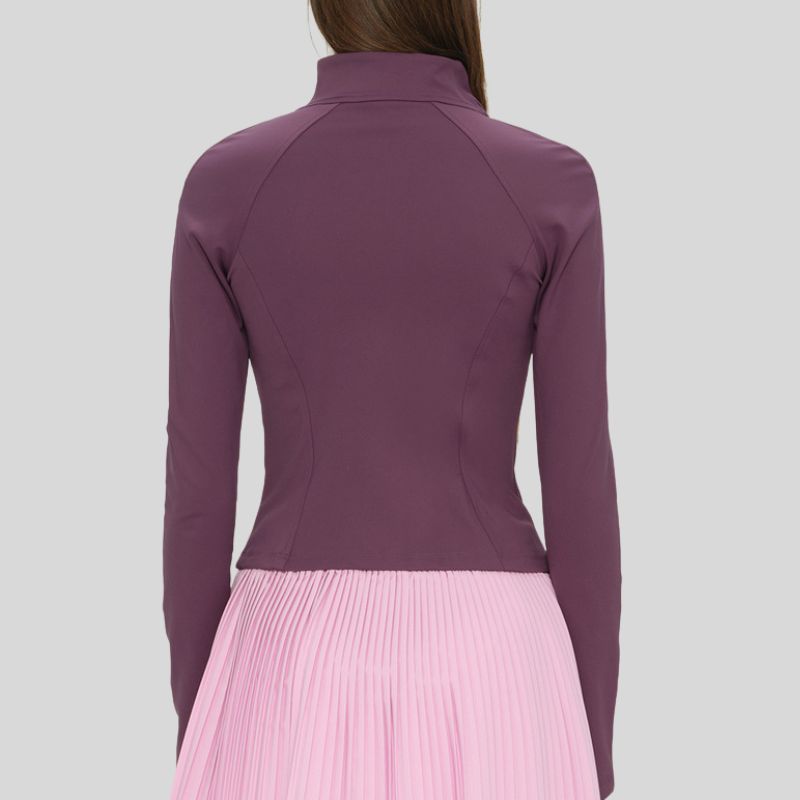 Stand-up collar fleece-lined warm coat