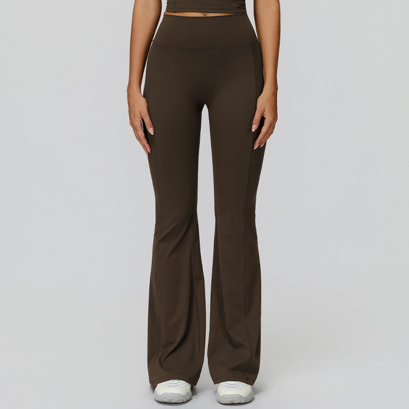 High waist slim trousers running sports flared pants