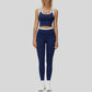 Two-piece contrasting sports tank top+sports leggings 2-piece set