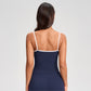 Wholesale contrasting color open-back tank tops