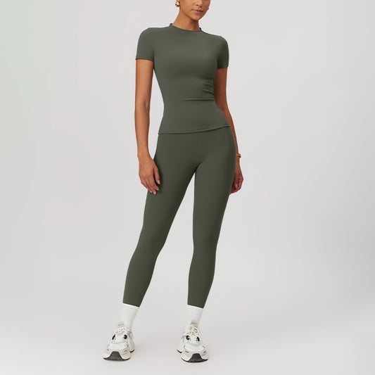 Wholesale Skinny Short Sleeve Yoga Top | Wonderxfans bulk activewear