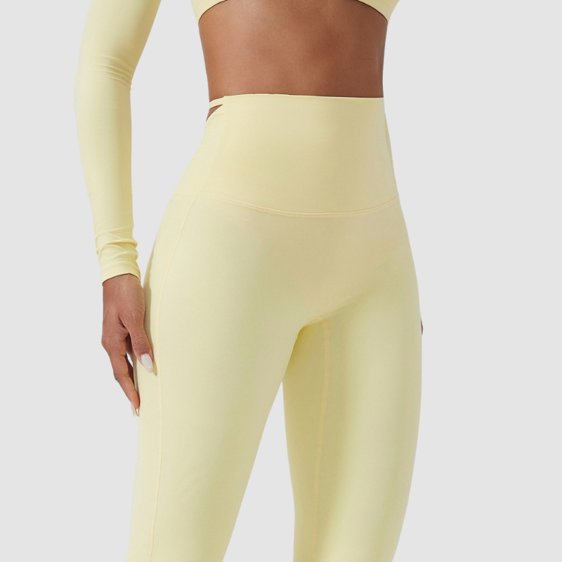 Wholesale cutout high-waisted top + flared pants