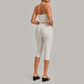 Wholesale Women's Halter Neck Yoga Set – High Elasticity Capri Pants Fitness Activewear