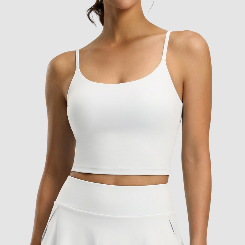 Wholesale spaghetti straps tank top with chest pads