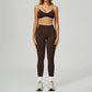 Seamless Contrasting Color Sports Bra + High-waisted leggings 2-Piece Set