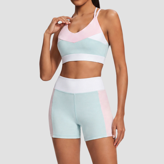 Wholesale Women's & Kids' Matching Yoga Set – Printed Pilates Bra & Leggings Mother-Daughter