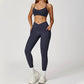 Thin Straps Bra + V-Shaped Waistline Leggings 2-Piece Set