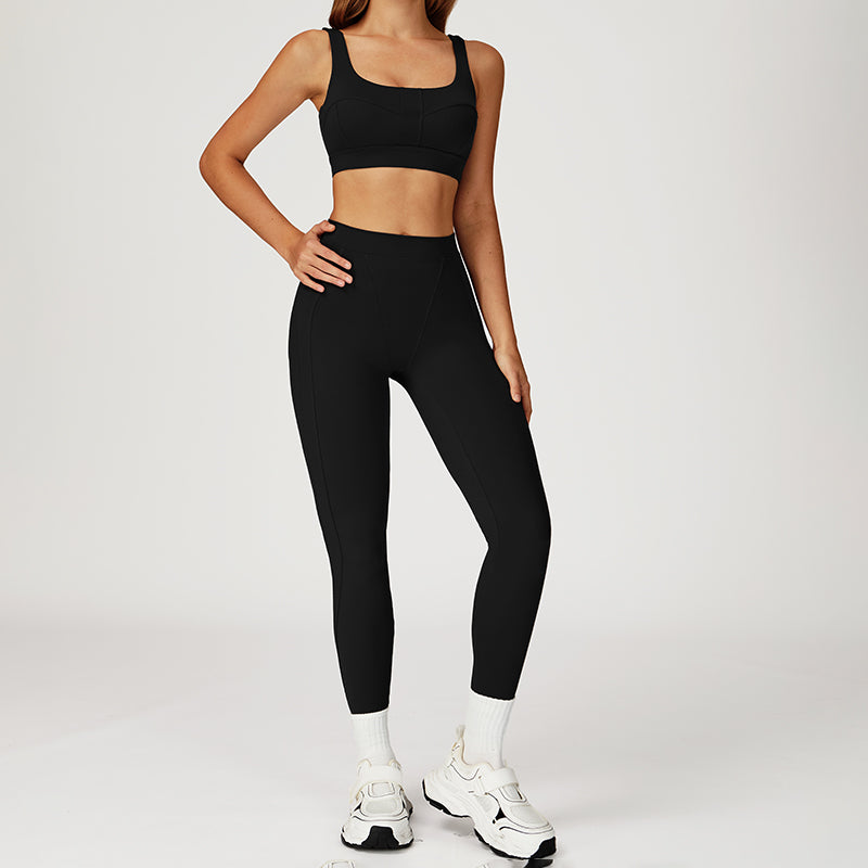 SPORTS BRA + HIGH WAIST LEGGINGS 2-PIECE SET