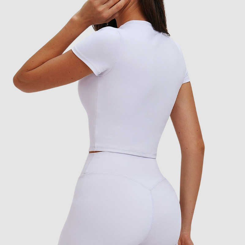 Wholesale women's solid color short-sleeved T-shirts