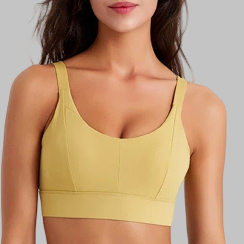Strong support and push-up sports bra