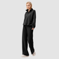 Wholesale Women’s Stand-Collar Lounge Set – Long Sleeve Sweatshirt & Wide-Leg Pants