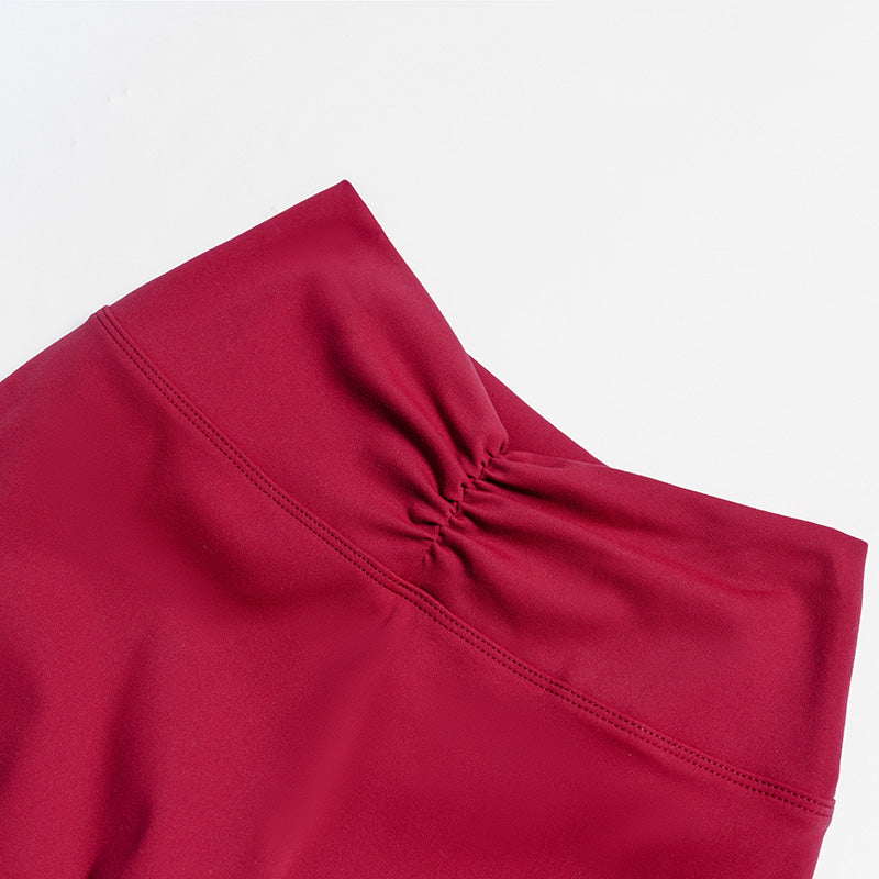 Square neckline backless sports bra+athletic slimming leggings 2-piece set