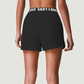 Wholesale Women's Quick-Dry Letter Waistband Yoga Shorts – Anti-Exposure Lined Running Sports Shorts with Pockets