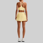 Wholesale Naked-Feel Sports Bra & Pleated Tennis Skirt Set – Quick-Dry Athletic 2-Piece with Built-In Shorts