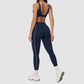 Wholesale Naked-Feel Stripe-Detail Sports Bra & High-Waist Leggings Set – Sculpting Yoga 2-Piece