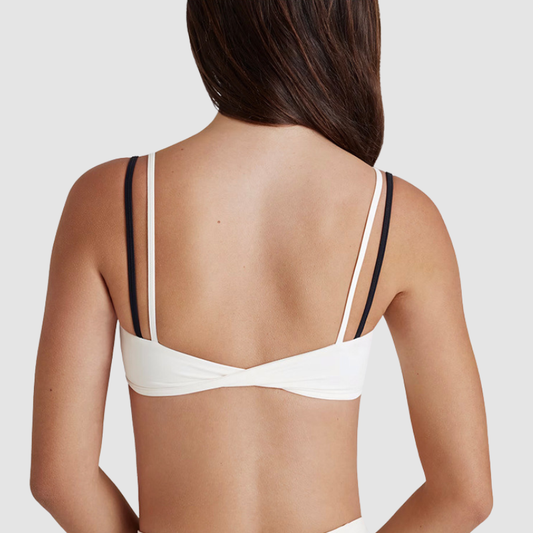 Wholesale Faux two-piece color-blocked sports bra | Wonderxfans bulk activewear