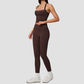 Wholesale Naked-Feel Yoga Set – Cross Back Quick-Dry Fitness Outfit