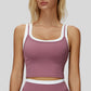 Two-piece contrasting sports tank top