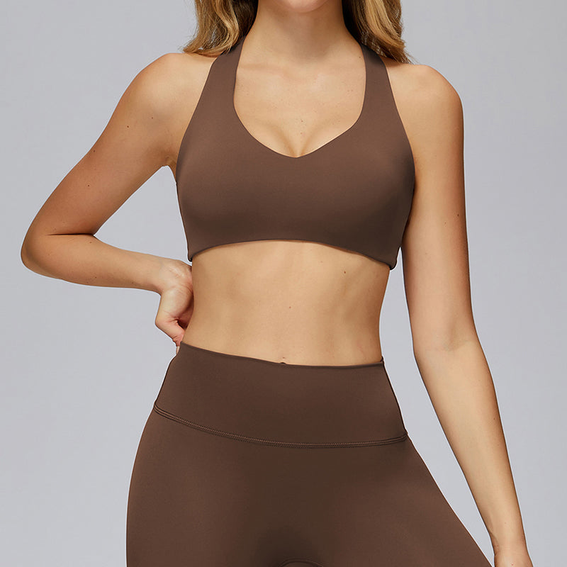 Racer-back casual sports bra