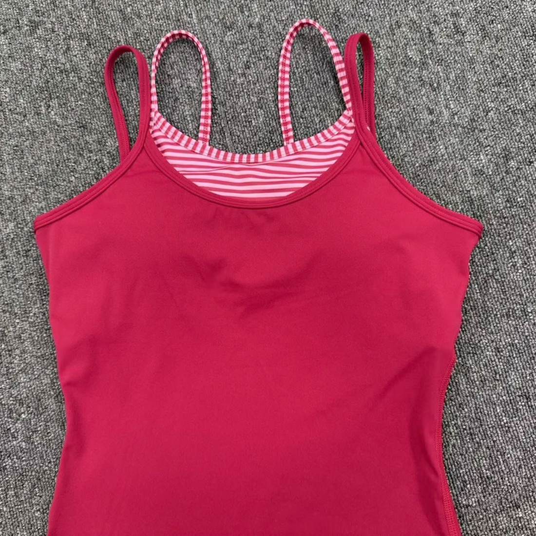 Wholesale Women's Retro Print Faux Two-Piece Yoga Unitard