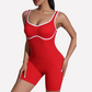 Women's V-neck seamless U-shaped back outdoor yoga jumpsuit