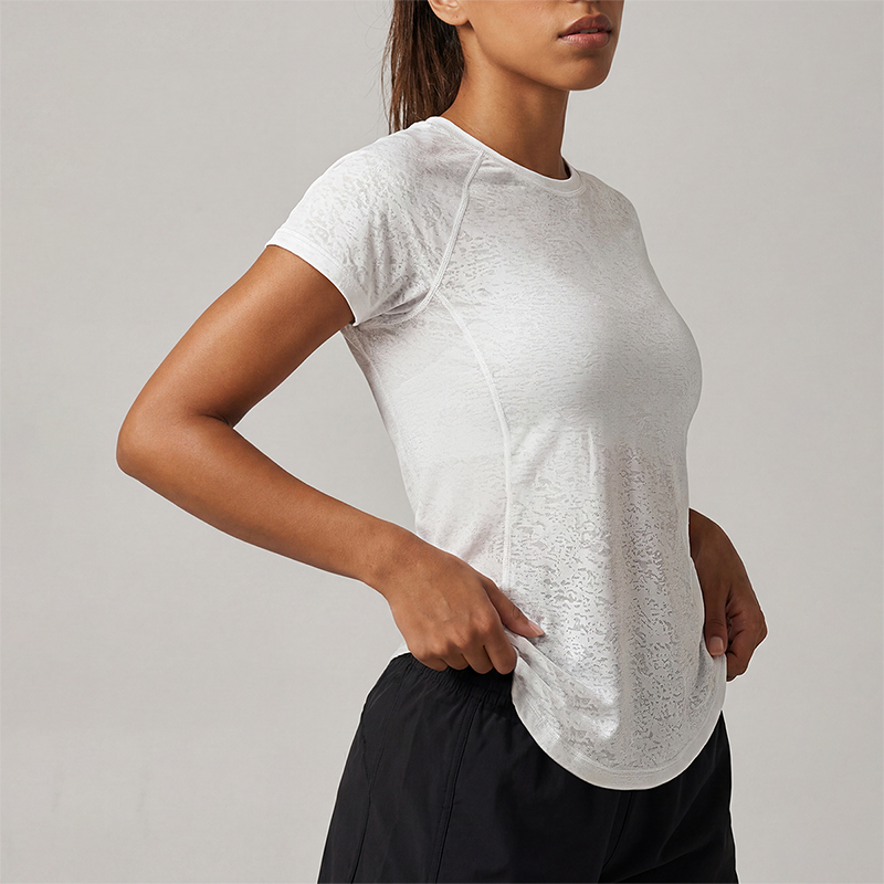 Wholesale Women's short sleeve tee quick dry running gym top